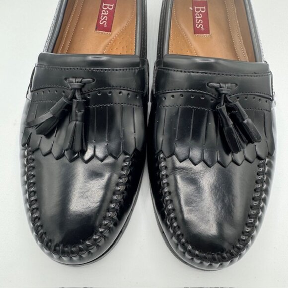 G.H. Bass & Co. Men's Black Leather Grammer Tassel Loafers Size 10.5D - Picture 5 of 7